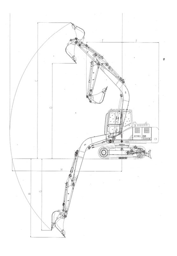 沃爾華DLS100-9B 9噸履帶式液壓挖掘機工作參數(shù)